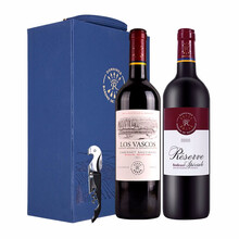 超市	拉菲（LAFITE）罗斯柴尔德 拉菲经典双支干红葡萄酒（珍藏波尔多+巴斯克精选）礼盒装 原瓶进口