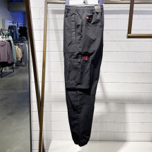 阿迪达斯 （adidas）运动裤子男裤2025春季新款跑步薄款梭织防风工装休闲裤长裤 HZ3029黑色 M