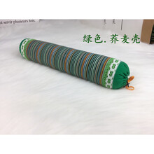 鼎之盛决明子小圆枕头颈椎枕棒荞麦皮护颈枕脊椎修复反弓硬器圆柱枕 绿色荞麦壳