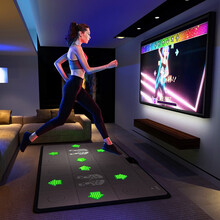 茗邦【抖音同款跑步】无线跳舞毯双人电视电脑两用体感游戏机家用 儿童跳舞机高清加厚瑜伽健身亲子互动游戏 【HDMI超清无线版】PU发光按摩灰+30MM加厚 2020新品+3种跳舞毯模+手柄体感游戏+豪华