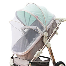 逗逗熊婴儿车蚊帐全罩式通用宝宝手推车儿童车加密防蚊罩小推车蚊帐婴儿推车蚊帐通用全罩加密 PE支撑条蚊帐