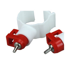 鸡乳头自动饮水器鸡用三通一体吊杯饮水碗钢珠球阀式水养鸡设备 出口型4分饮水器