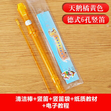 天鹅（SWAN） 天鹅竖笛 初学儿童学生竖笛 可拆卸德式八孔六孔高音6孔8孔可选竖笛 6孔橘色+原装好礼