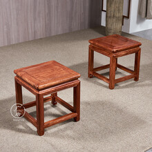 广唐 红木家具非洲花梨（学名：刺猬紫檀）束腰凳化妆凳客厅家用新中式仿古实木矮凳子 凳子一张（长35X宽35X高38）