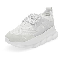 【送男友】范思哲 GIANNI VERSACE 男士Chain Reaction系列白色网面运动鞋 DSU7071E D7CTG D01 42