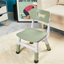 希伯熊  幼儿园椅子可升降儿童桌椅板凳子塑料带靠背吃饭餐椅小学生写字专用椅子 墨绿色椅子+防滑脚套