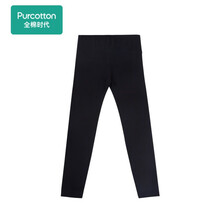 全棉时代 高腰孕妇打底裤中期后期秋冬加厚款九分裤子修身紧身托腹裤时尚潮妈 黑色 M