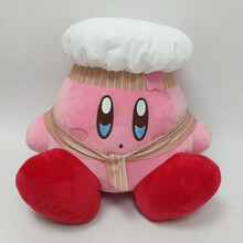 日本switch星之卡比毛绒公仔玩偶游戏羽绒棉抱枕靠垫玩具生日礼物星之卡比手办周边 小厨师款 现货