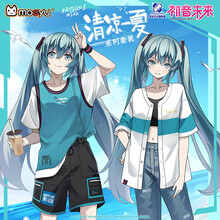 正版vocaloid/V家周边衣服二次元初音未来miku动漫T恤短裤子套装 休闲短裤 XL