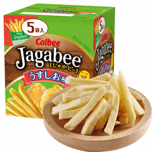 卡乐比薯条三兄弟80g日本进口零食咸味酱油味网红薯片土豆条 【绿盒】咸味80g