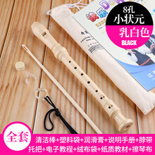 奇美竖笛高音德式学生6孔8孔 成人儿童初学者零基础六孔八孔竖笛 8孔小状元+使用说明书+擦琴布+布袋