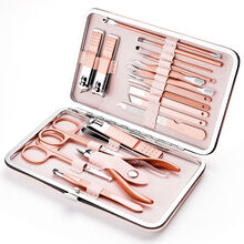 剪指甲刀套装死皮钳指甲剪钳修脚刀甲沟炎美甲修指甲工具家用 升级版10件【经典黑】