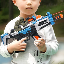 儿童玩具枪电动闪光声光枪可发射软弹枪2-3-5岁宝宝男孩玩具绝地求生98K吃鸡模型枪生日礼物 模特款冲锋枪（动感射击+红外线）