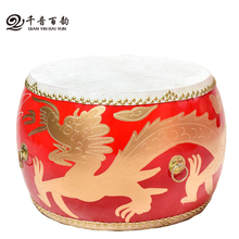千音百韵大鼓立式战鼓牛皮鼓中国红鼓演出龙鼓威风锣鼓木质寺庙鼓跳舞堂鼓 20寸高帮龙鼓+鼓棒