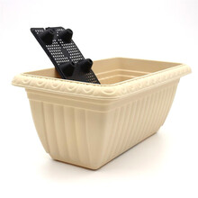 爱丽思 长方形种菜盆家用室内阳台特大号树脂花盆蔬菜种植箱室外楼台楼顶户外塑料栽菜盆 特价盆470浅米色