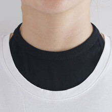 薛湖  喉帘喉罩气切挡帘围嘴家用防灰防尘护理气管切开术后美观遮挡透气 黑色coolmax 网面透气速干