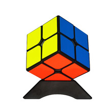 永骏魔方 二阶三阶顺滑四阶五阶比赛专用初学者套装全套玩具 2阶【黑底贴纸】