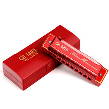 奇美欧布奥特曼红凯同款十孔布鲁斯C调蓝调小口琴初学者成人演奏儿童学生用口琴乐器 红色