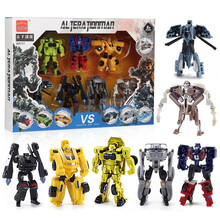 袖珍迷你变形玩具金刚机器人汽车人模型套装蒙巴迪 经典7款礼盒装 迷你金刚变形玩具