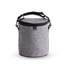 沃德百惠（WORTHBUY） 牛仔圆形饭盒袋保温袋铝箔便当包手提包便当袋带饭包装饭盒的袋子 3层牛仔保温袋