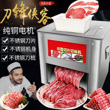 切肉机商用电动全自动不锈钢小型切肉片机家用切菜机绞肉丝肉丁机美示风迹 单口大款30x34x34cm