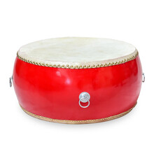 风雷动 FLD-GB16寸 扁鼓牛皮鼓大鼓龙鼓威风锣鼓中国红成人儿童演出开业庆典文化活动堂鼓