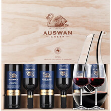 超市	【澳大利亚国会官方活动用酒】澳洲原瓶原装进口红酒 天鹅庄干红葡萄酒红酒礼盒 1868系列整箱750ml*6配天鹅醒酒器红酒杯