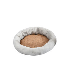 澳美滋 猫窝 猫床猫咪睡垫狗窝宠物窝夏季带凉席垫猫垫宠物用品蛋挞猫窝四季通用 中号L直径45cm，带凉席（建议10斤以内）