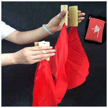 曲漾快板儿童口才教学快板红绸夹板广场舞表演手指板舞蹈道具一付4片 快板儿童板C侧红黄三角绸+袋