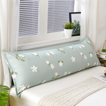 枕套双人枕头情侣枕加长枕头大枕芯长款1.2米1.5m1.8m床 1.5米芯+套 绿色碎花