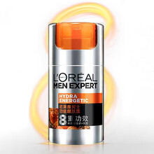 巴黎欧莱雅男士面霜擦脸油男祛痘淡化痘印抗皱控油补水 保湿滋润乳液 劲能醒肤露50ml