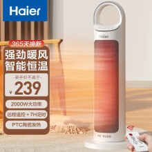 海尔 Haier 取暖器家用暖风机立式遥控电暖器节能省电电暖风浴室速热电暖器速热小型烤火炉HNS2012