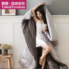 雅鹿·自由自在 被芯家纺 四季被子 空调被春秋被夏凉被空调被单人被芯 150*200cm 约3.5斤 古典灰