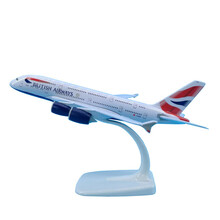 客机飞机模型20CM实心合金摆件波音B747国航空客A380原型机南航 英国航空A380