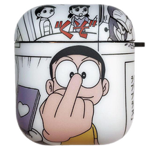 摩幻 AirPods2保护套大雄AirPods Pro3三代耳机套苹果二代无线蓝牙耳机保护壳软壳男女 airpods1/2中指大雄(白)