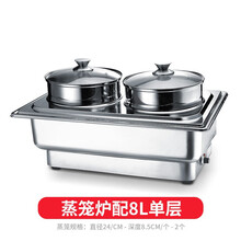 言妤 自助餐保温炉 小自助餐炉 方形电热自助餐炉 翻盖可视布菲炉 酒店保温炉早餐炉一体电加热 单层蒸炉/电加热款