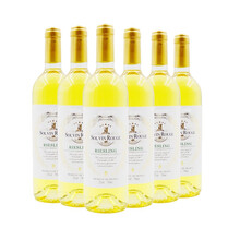 法国原酒进口 拉索尔菲 精选雷司令甜白干白葡萄酒6支装整箱特价六瓶装情人节日礼盒过年送礼 甜白6支+醒酒器+2杯子+2酒具