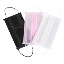 绿洁 一次性口罩黑色一层夏天薄款透气美容院单层男女白色夏季防晒超薄 一层粉色非独立装（100只/袋）