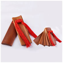 曲漾快板演奏老竹儿童快板竹响袋子大小板初学口才相声竹板 咖啡色儿童1对7片（有收纳袋）