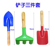 儿童沙滩玩具加厚大号沙滩桶铲子套装宝宝挖沙小铲子玩沙戏水工具 铲子三件套