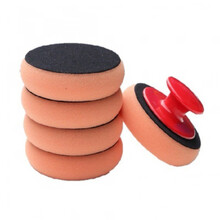 打蜡海绵手工神器汽车镀晶抛光车打腊棉固体蜡手动专用省力器 1手柄+5海绵(实用装)