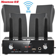 纽曼（Newmine）D12 无线调频壁挂音响套装 商铺教室办公区背景音乐广播有源无线音箱组合（一拖四）
