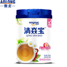 傲龙优可清焱宝奶伴侣清清宝清润优下火儿童辅食植物固体饮料320克罐装多种可味可选 益生元水蜜桃