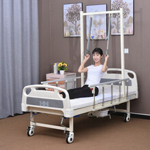 乐麦迪 护理床 病床 老人多功能护理床 瘫痪病人家用病床 翻身床 医用床带便孔 医疗床医院升降床 中曲升级款+手架