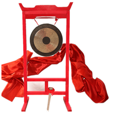 曲漾锣带架40cm36厘米大铜锣开业预警4S店喜庆锣鼓镲乐器道具 H50厘米铜锣+架+锣锤