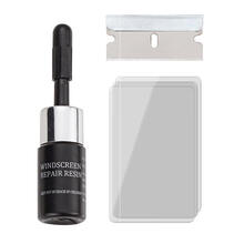 车载档汽车玻璃透明液长还原剂裂纹钢化胶抛光家用风挡前挡修复杯SN8996 黑色修复液+工具