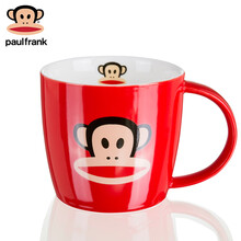 大嘴猴（Paul Frank）马克杯牛奶杯咖啡杯陶瓷杯子可爱卡通创意情侣早餐杯 PFD018红色（400ml）