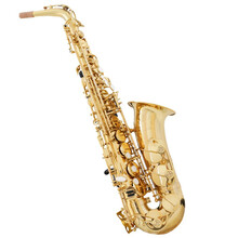 JEK吉克降E中音漆金萨克斯弯管初学者成人演奏级JAS.G3台湾原产  漆金