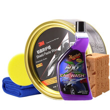3M 铂晶防护蜡 上光保护防水保护去污抛光蜡增亮防护汽车蜡 清洗打蜡套装