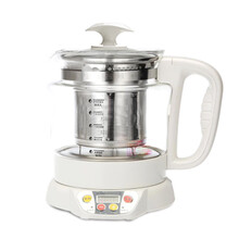 宏惠（HONVY）养生壶大容量一机多用加厚玻璃多功能烧水壶煮茶壶LY-S08电热水壶迷你玻璃花茶壶 白色+不锈钢滤网(送3样赠品)